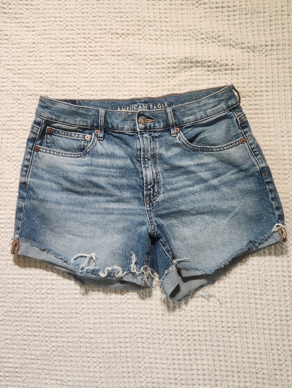 American Eagle Outfitters Light Blue Denim Cutoff Shorts